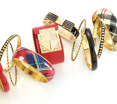 Women's Red, Gold, Black Bracelets