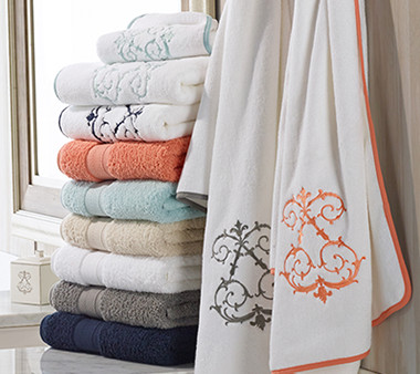 Embroidered Bathroom Hand Towels